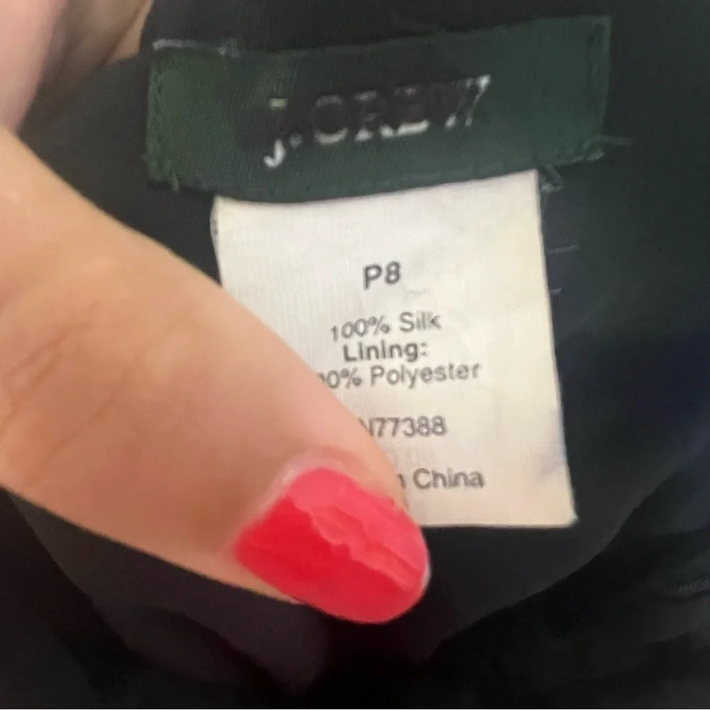 J.Crew Elegant Black Sleeveless Silk Midi Dress